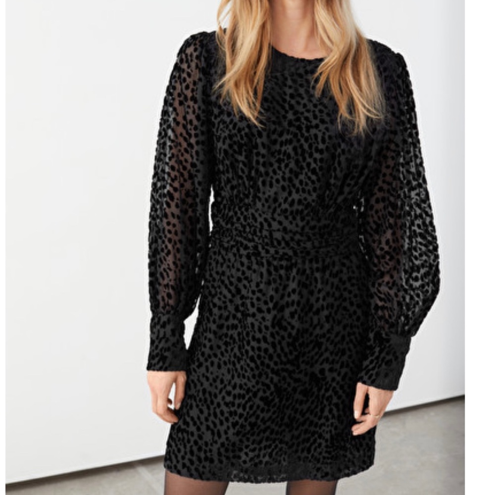 & other stories leopard mini dress